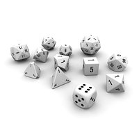 Polyhedral Dice Set - White