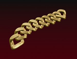 Cuban chain ring 3D model