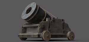 Canon Cart 3D model