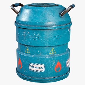 Sci-Fi Fuel Barrel PBR 3D model