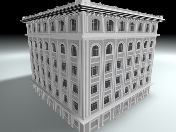 3d Old Office Building Loby