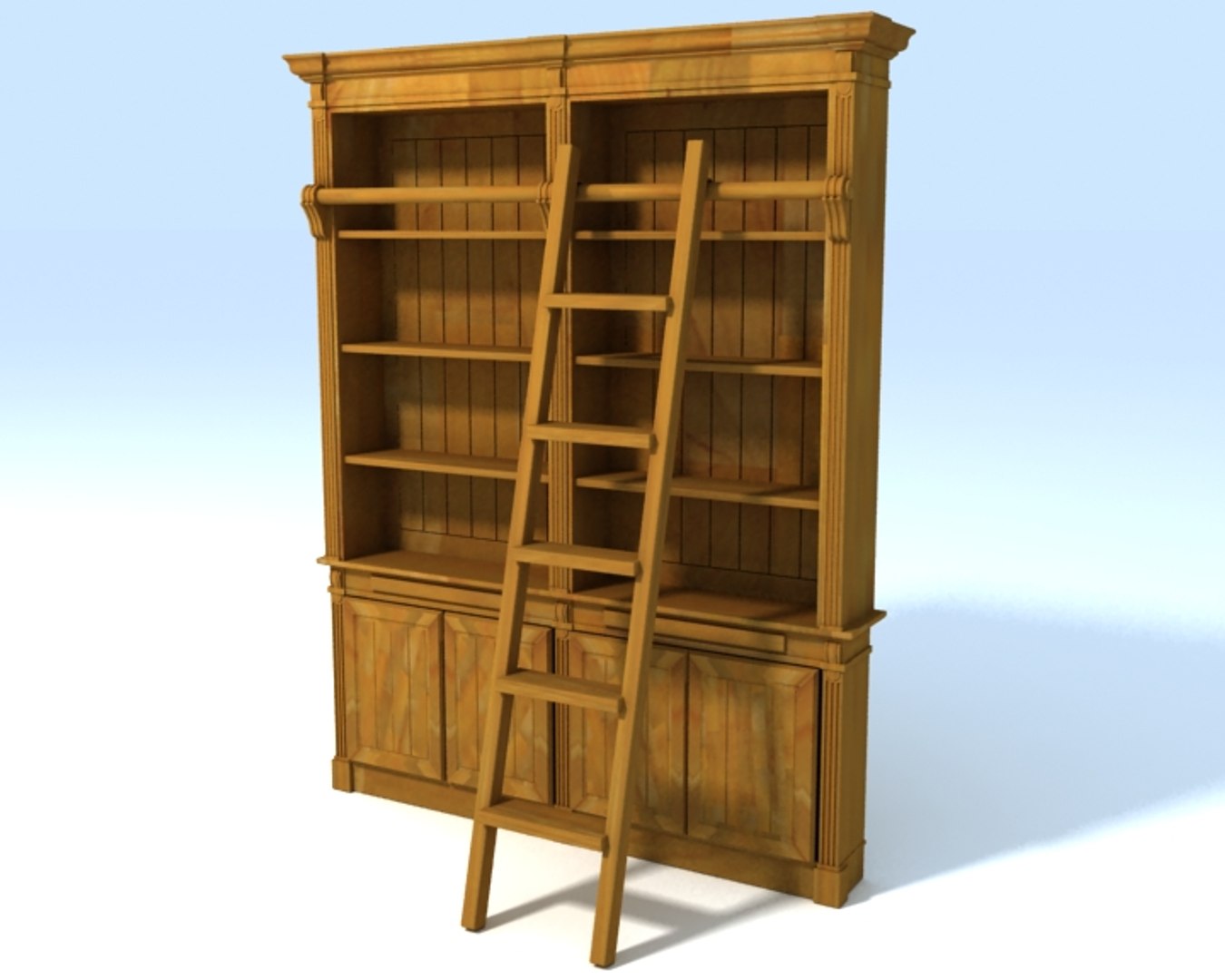 classic english style bookshelf 3d max