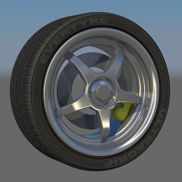 3d model sport rim tread wheel
