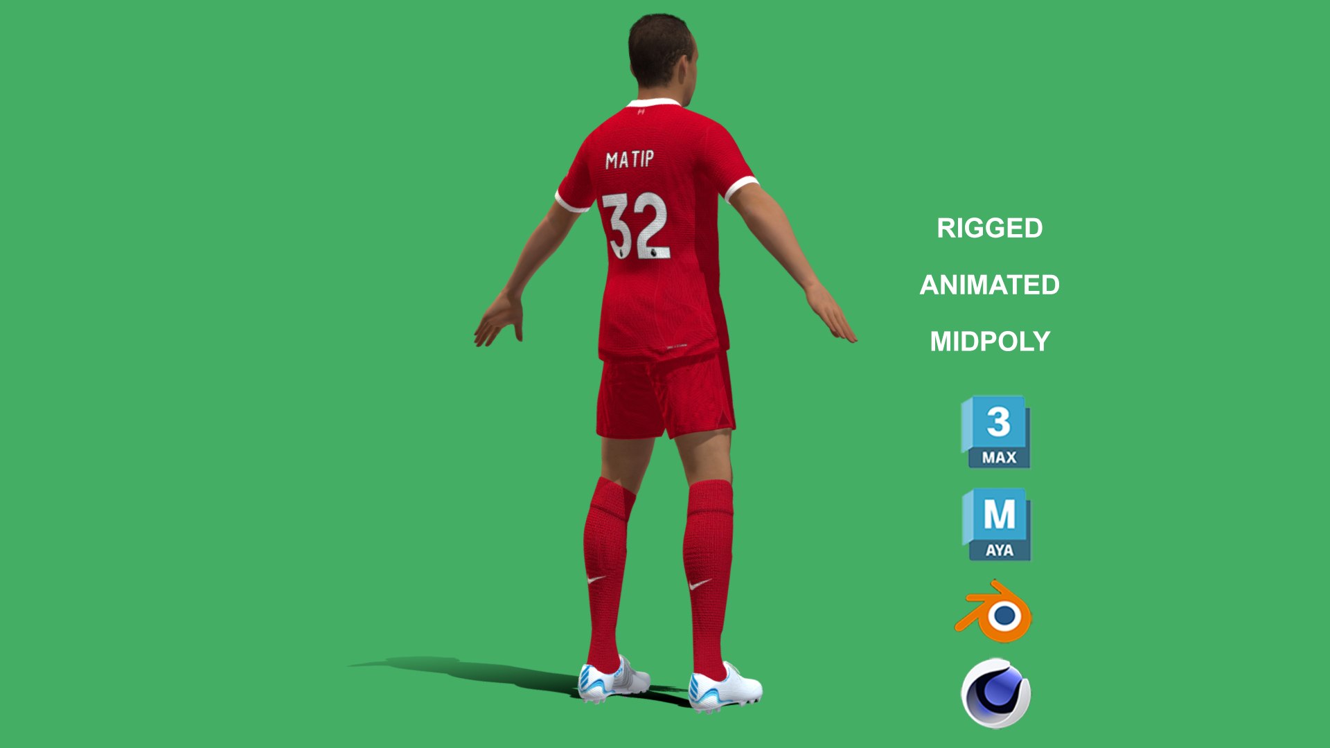 3D Rigged Joel Matip Liverpool 2024 3D - TurboSquid 2132292