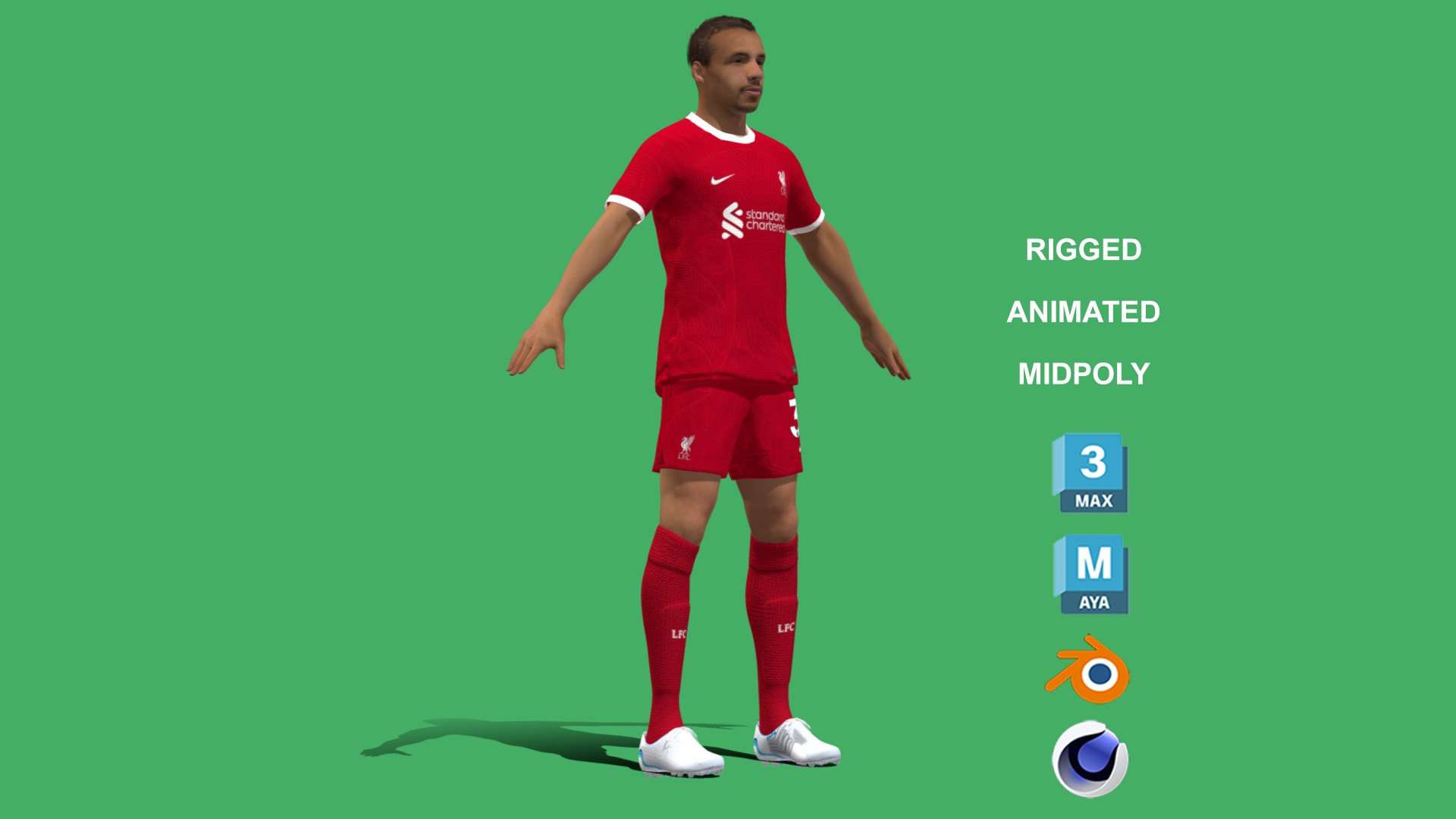 3D Rigged Joel Matip Liverpool 2024 3D - TurboSquid 2132292