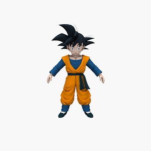 Low Poly 3D Goku Models