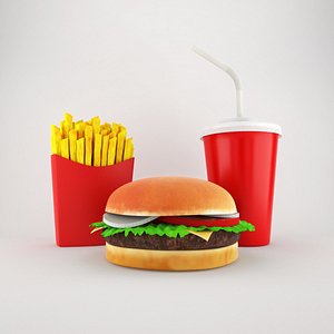 3d cheeseburger menu