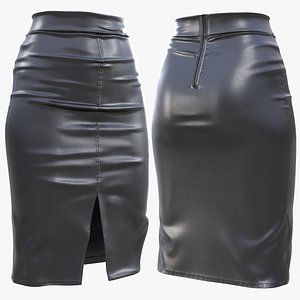 3D Man and Woman in Denim Skirt 117