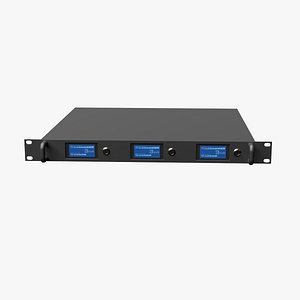 19-Inch Rack Mount Basic Case 1U 3xLCD