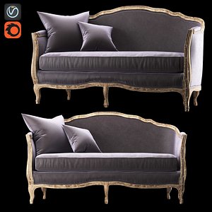 sofa ondine salon bench 3d fbx