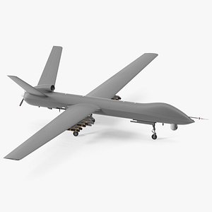 Hunter Killer Surveillance UAV Armed 3D model