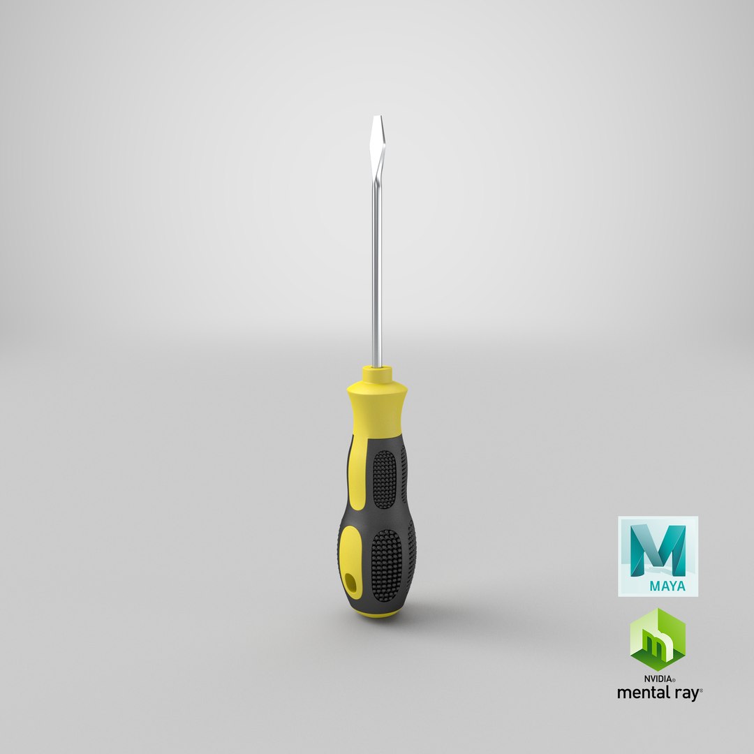 3D Screwdriver Flathead model https://p.turbosquid.com/ts-thumb/q2/UlZuFA/xr/stemcell_maya_mental_ray_render/png/1633538723/1920x1080/fit_q87/968c461992356ed399641879f3d4ff371f11ea7b/stemcell_maya_mental_ray_render.jpg