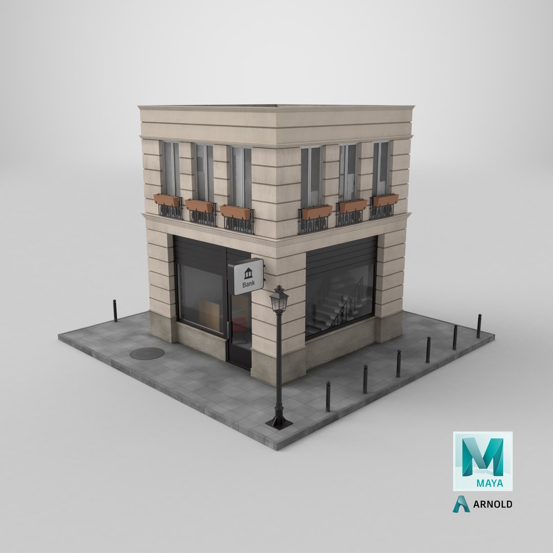3D model Small Bank Branch Building https://p.turbosquid.com/ts-thumb/q2/XhMzuA/Fb/stemcell_maya_arnold_render/png/1710398089/1920x1080/fit_q87/ff8fd77bef23f32f78ed1dbb976151b5235cc10b/stemcell_maya_arnold_render.jpg