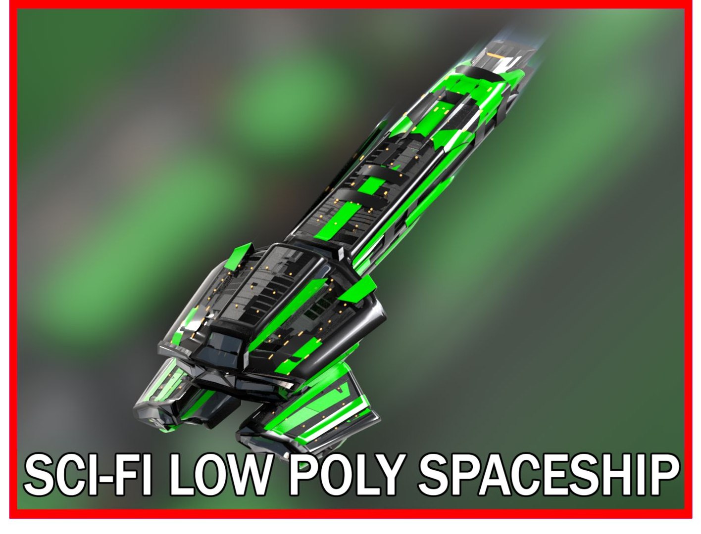 Lowpoly Sci Fi Spaceship Space Craft Air Vehicle 46 3D model ...
