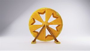 3D orange giant wheel model