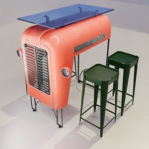 LOW POLY 3D TRACTOR TABLE