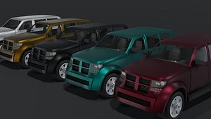 3D generic off-road car interior model