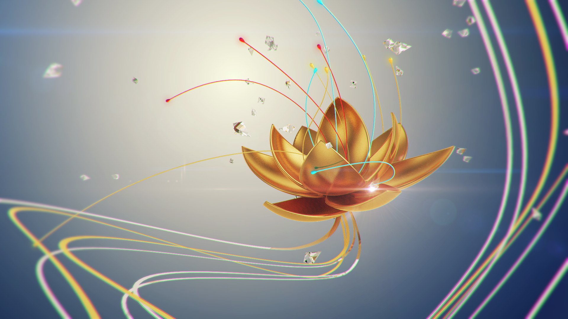 3d Model Flower Open Animation
