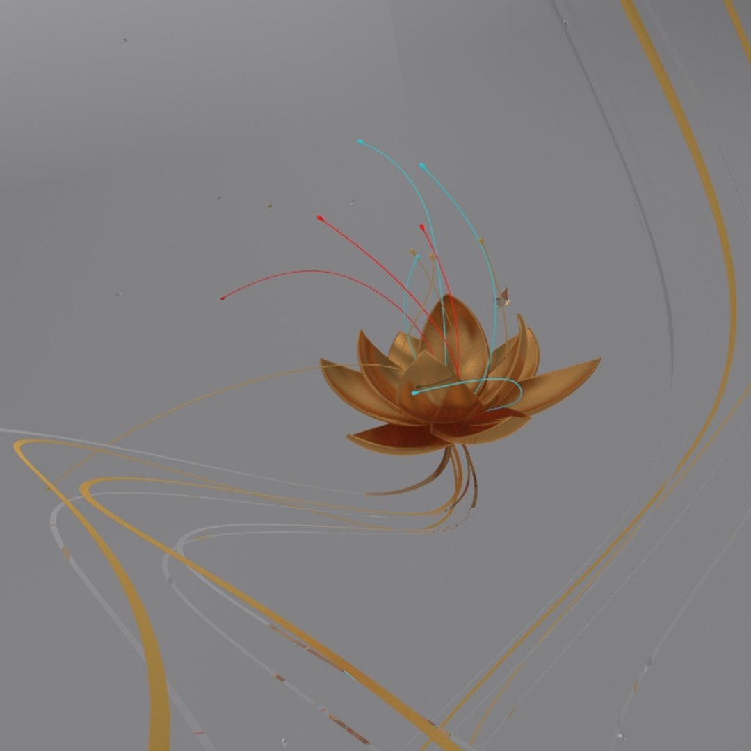 3d Model Flower Open Animation