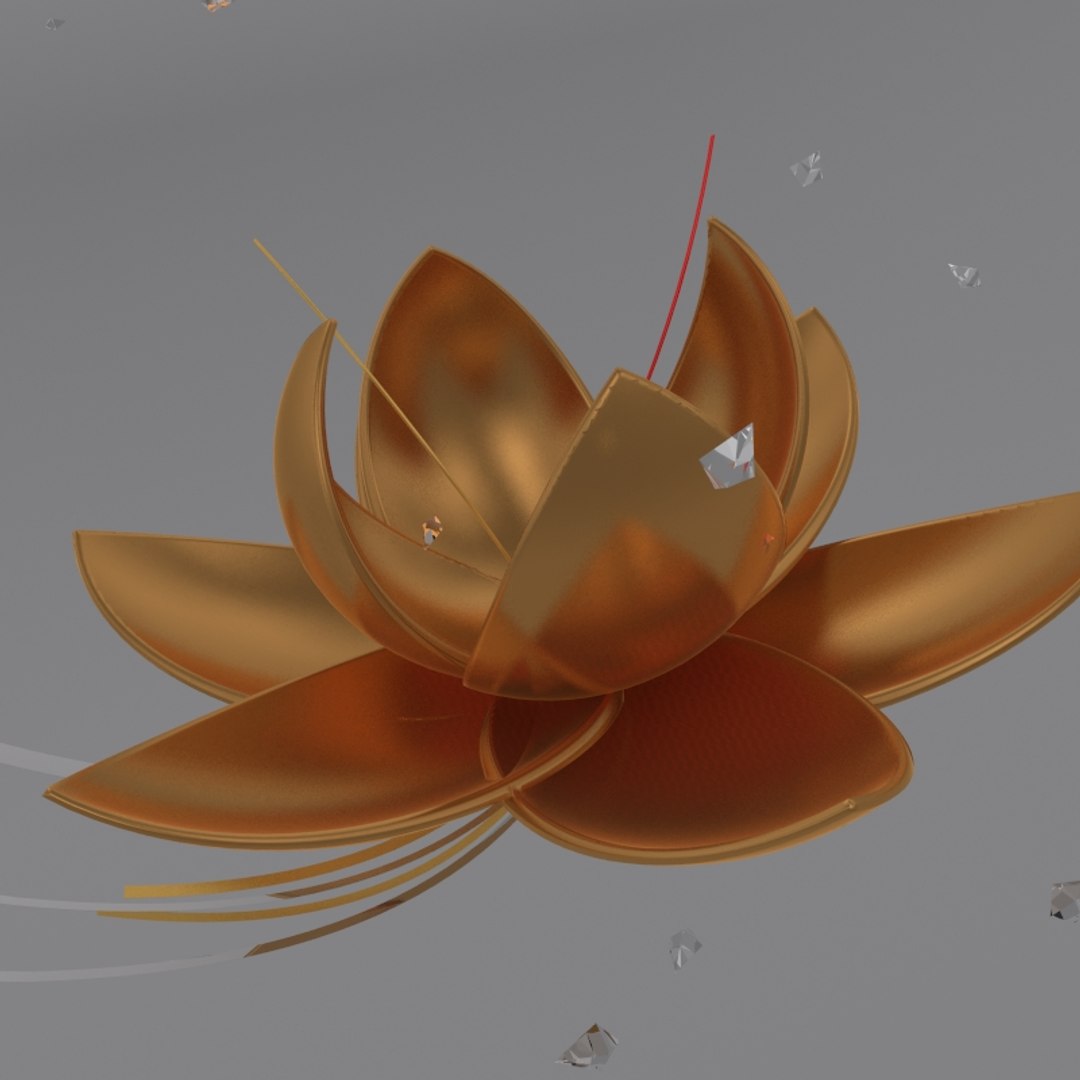3d Model Flower Open Animation