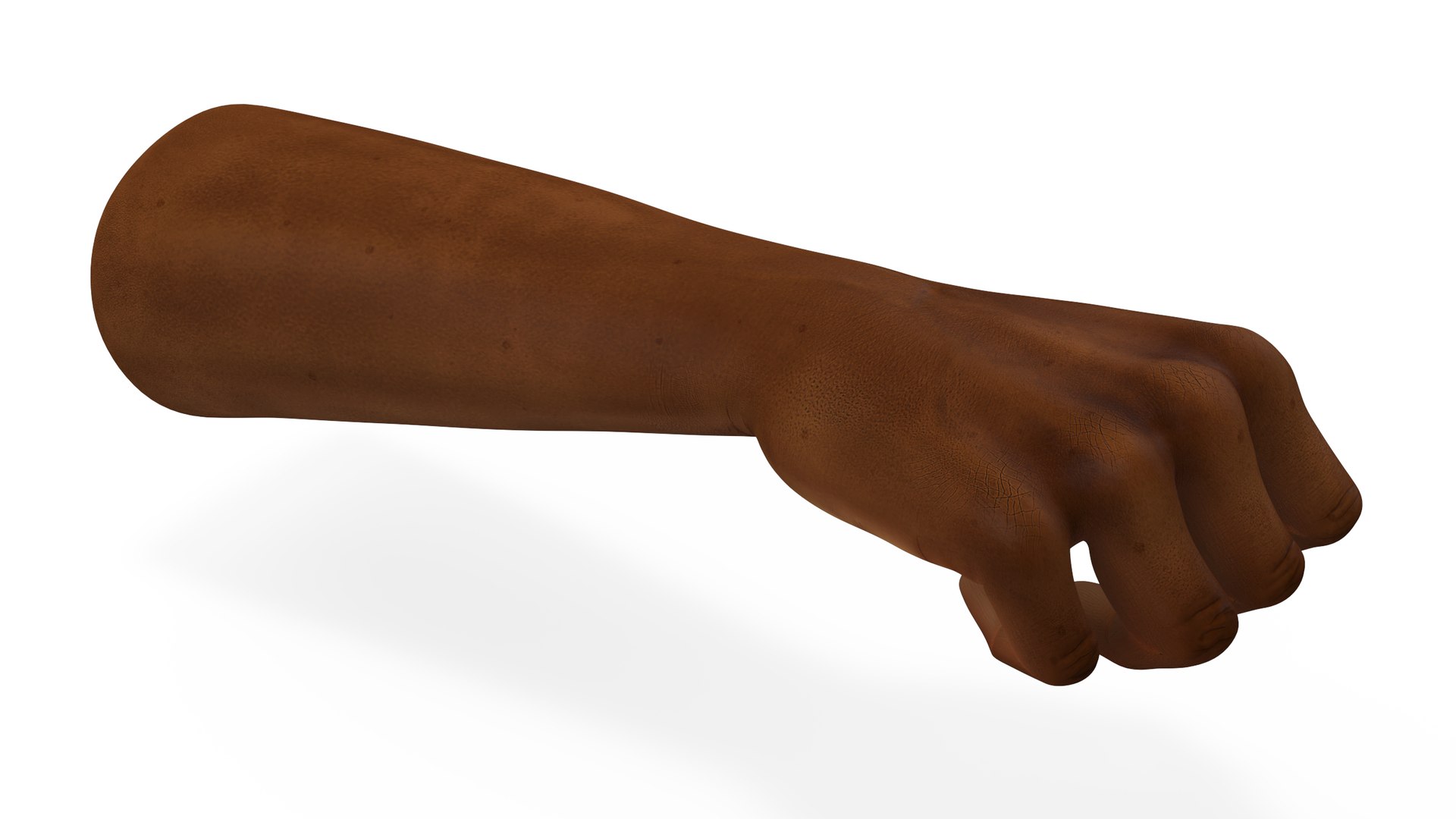 Dark Skinned Man Fist 3D model preview