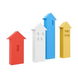 3D Graphic arrows going upward icon