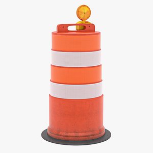 Traffic Barrel Barricade 3D model