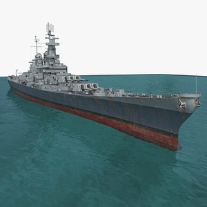 WWII USS Iowa Battleship Afloat