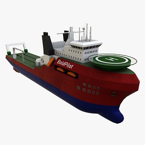 ocean tug vessel 3D model