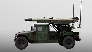 3D model Humvee-Based Air Defense System