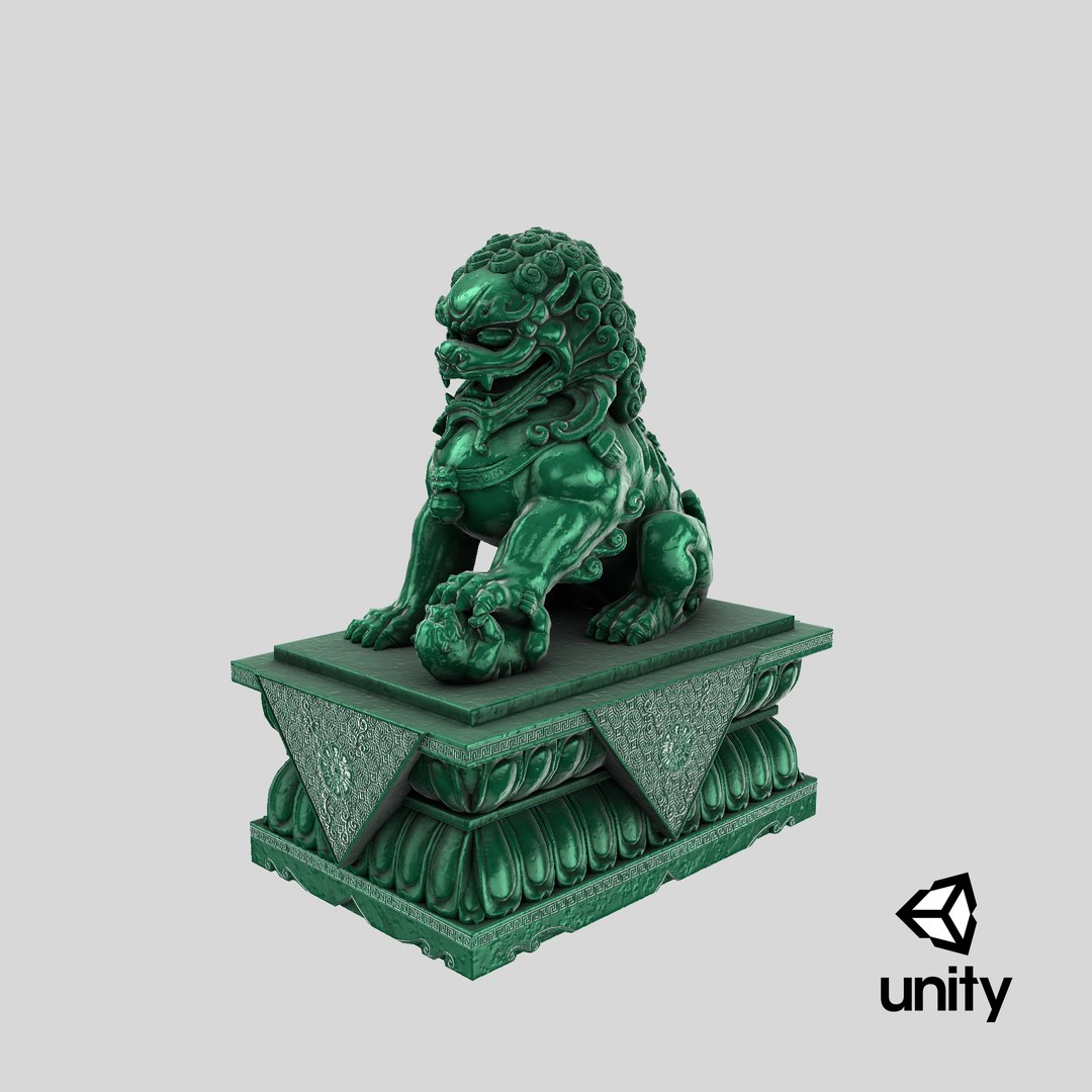 Jade Guardian Lion Statue 3D TurboSquid 2062940