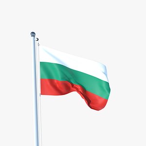 Animated Flag of Bulgaria model