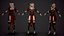 Modello 3D Red Knight Lady Low-poly
