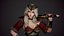 Modello 3D Red Knight Lady Low-poly