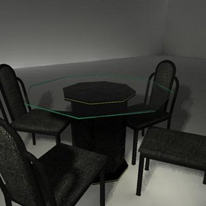 Dining Room Glass Table and Chairs