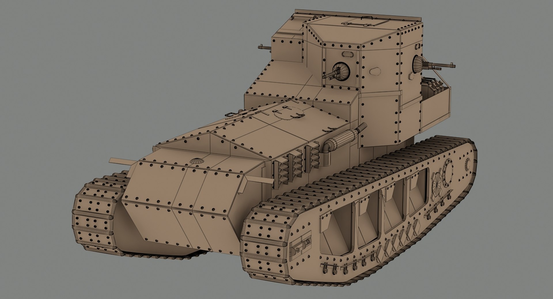 Ww1 Whippet Mark Tank 3d 3ds