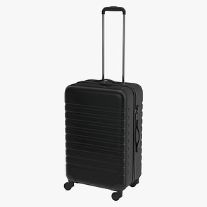 Plastic Trolley Luggage Bag Black