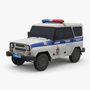 UAZ 469 Police low-poly