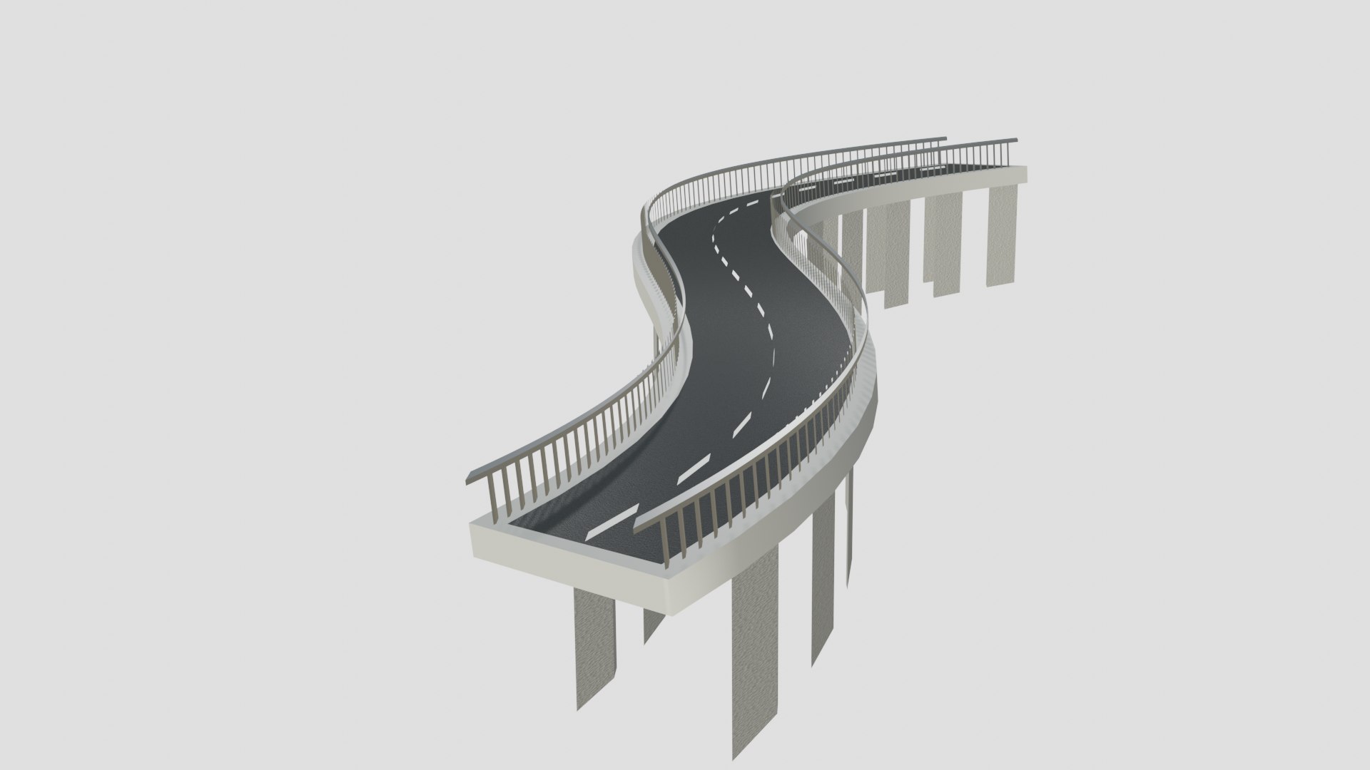 Road bridge 3D model - TurboSquid 1637751