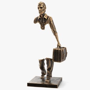 Miniature Surreal Traveler Statue