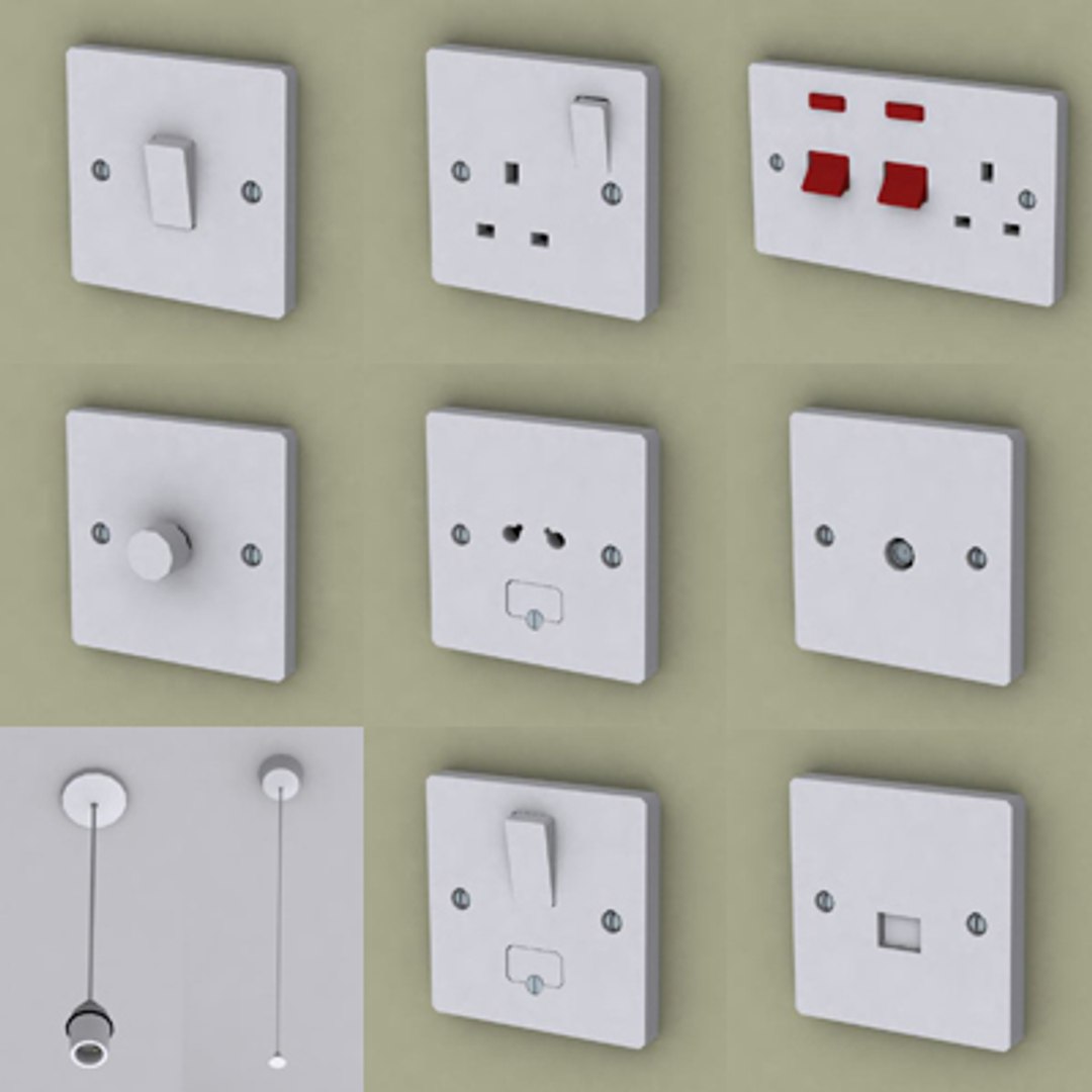 3d Electrical Fittings Switch Model
