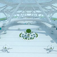 Sci-Fi Futuristic Exhibition Hall