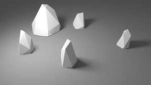 3D FREE Stones low-poly  Cinema 4D model