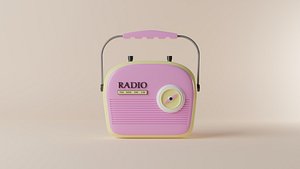 Retro Vintage Radio Transistor 3D model