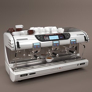 La spaziale Coffee Machine White 3 group