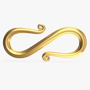 S Hook Necklace Clasp Gold
