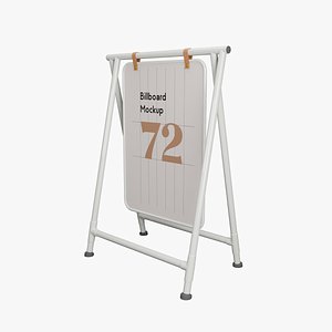 3D Sidewalk Billboard for Advertising 3D Model