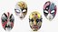 Colección de máscaras asiáticas