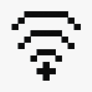 3D Pixel Wifi Symbol