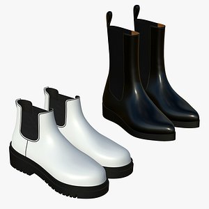 3D Realistic Leather Boots V20